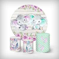 Kit Painel 1,50 Redondo + Trio Capa Cilindro Cha Revelação
