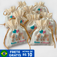 20 Saquinhos Personalizados Lembrancinha Urso