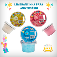 40 un algodão doce no pote, lembrancinhas