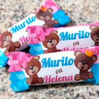 Balas personalizadas chá revelação ursos