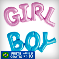 Kit 02 Balões Metalizados Boy - Girl