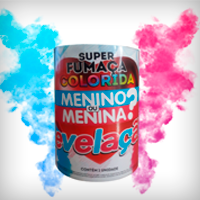 Fumaça Colorida Lata Grande Chá Revelação Ensaio Fotográfico