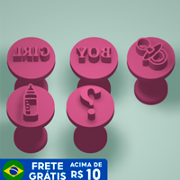 Carimbo para Brigadeiro Chá Revelação