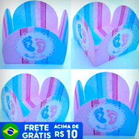 50 Forminhas Cha Revelação Bebe Batizado Aniversário