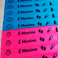 60 Pulseiras de identificação Chá Revelação Menino Menina