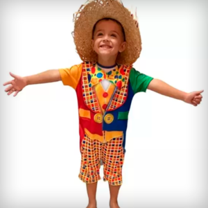 Fantasia Roupa Festa Junina Menino Com Chapéu ( dos 12 meses aos 9 anos ) - SGB Modas e Variedades