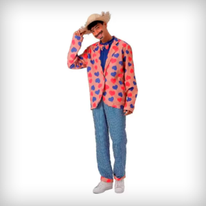 Noivo de Festa Junina Blazer Adulto Com Corações - Fantasias Carol FSP