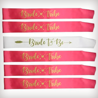 Kit 6 Faixas Team Bride Despedida De Solteira Papilloo