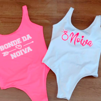 Body Maiô Chá de Lingerie Despedida de Solteira Suplex Bride Promoção