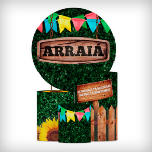 Painel Redondo E Capas De Cilindro Festa Junina Varios Temas