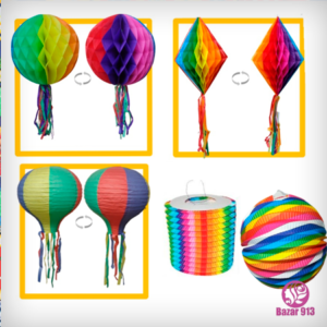 Enfeite Balão Festa Junina Papel Várias Modelos Colorido Decoração Arraial 6132