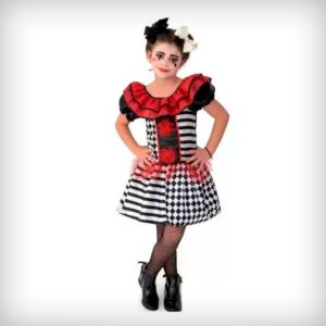 Vestido Fantasia Menina Pierrot Festas Hallowen Carnaval - Anjo Fantasias